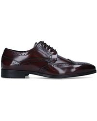 KG by Kurt Geiger Wine Leather Stitched Lace Up Brogues - Red