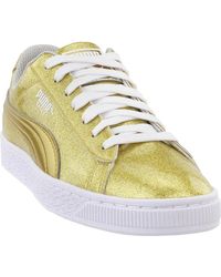 puma basket knit metallic puma basket knit metallic