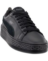 puma smash platform l black