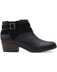 clarks purity snow black suede