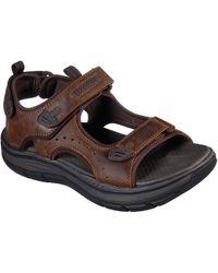 Skechers Leather sandals for Men - Up to 43% off at Lyst.com
