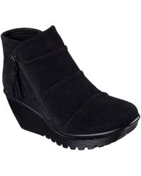 skechers wedge boots