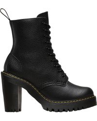 white doc martens heels