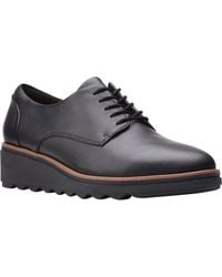 clarks sharon noel suede wedge derby