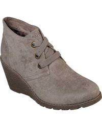skechers bobs tumbleweed wedge ankle boot