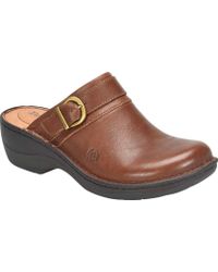 born diamond leather sling clogs