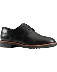 clarks womens black lace up shoes