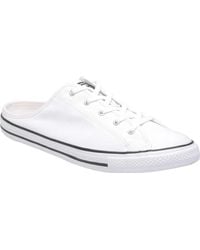Converse Chuck Taylor Dainty Trainers In White With Gold Eyelets - Lyst