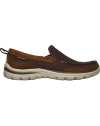 skechers relaxed fit caswell lander men's water-resistant loafers