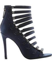 Kendall Kylie Giaa Women's Strappy Faux Button Heel Sandals Shoes 
