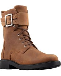 clarks brown mid calf boots