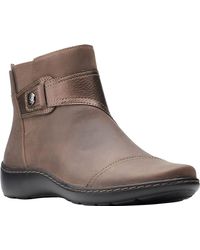 clarks women's acre bridge ankle bootie