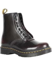 Dr. Martens Leather 1460 Pascal Front Zip in Tan (Black) - Lyst