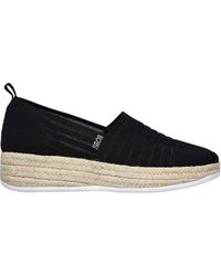 skechers espadrilles mujer negro