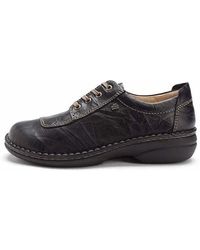 Finn Comfort Leather Wo Comfort Lace Ups Black Biscaja Lyst
