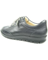 Finn Comfort Suede Comfort Lace Ups Black Baden For Men Lyst