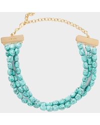 Cult Gaia Nora Choker In Turquoise - Blue