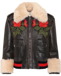 gucci leather jacket womens