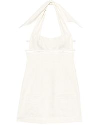 Jacquemus La Robe Limao Halter Neck Mini Dress in White | Lyst