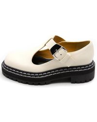 Proenza Schouler Boyd Leather Mary Jane Flats in Black - Lyst