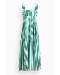 Plan C Green Striped Cotton Shirt Dress | Lyst