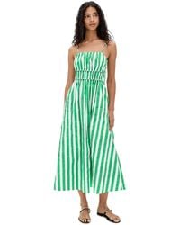 english factory green stripe dress English Factory Women's Big Stripe Shirt Dress