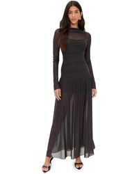 Bec & Bridge Blaine Drape Stretch-Woven Maxi Dress in Black | Lyst