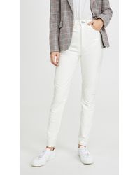 Rag & Bone Super High Rise Ankle Skinny Vinyl Jeans - White