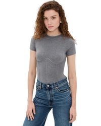 Fleur du Mal - T-Shirt Thong Bodysuit - Lyst