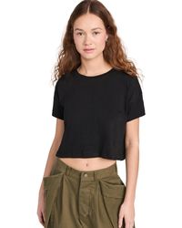 Goldie - Cropped Short Sleeve Drop Shoulder Tee - Lyst