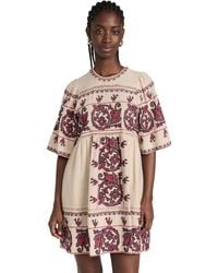 Sea - Beena Embroidery Short Sleeve Dress - Lyst