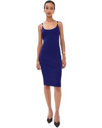 Versace - Textured V Jacquard Stretch Viscose Knit Dress - Lyst
