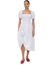Sleeper - Brigitte Cotton Dress With Rose Detail - Lyst