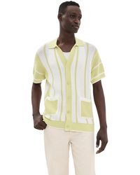 Frescobol Carioca - Fabricio Crochet Stripe Cardigan Shirt - Lyst