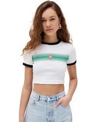 Casablancabrand - Logo Stripe Ringer T Shirt - Lyst