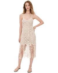L'Agence - Haleigh Diamond Over The Shoulder Midi Dress - Lyst
