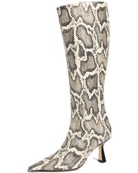Aeyde - Esme Snake Print Goat Leather Boots - Lyst