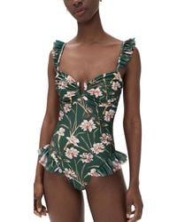 PATBO - Botanic Retro Flutter One Piece - Lyst