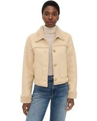 Le Jean - Astra Faux Suede Shearling Jacket - Lyst