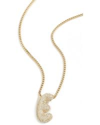 BaubleBar - Pave Bubble Initial Necklace - Lyst