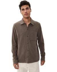 Vince - Sueded Jersey Shirt Jacket - Lyst