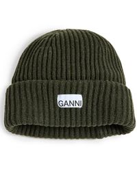 Ganni - Structured Rib Beanie - Lyst