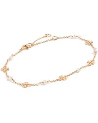 Tory Burch - Kira Pearl Delicate Chain Bracelet - Lyst