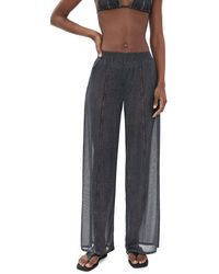 Rag & Bone - Miramar Mesh Wide Leg Coverup Pants - Lyst