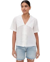 FRAME - The Scallop Sailor Blouse - Lyst