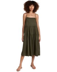 Enza Costa - Cool Cotton Strappy Tiered Dress - Lyst