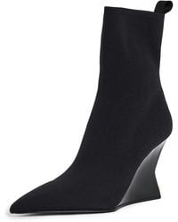 Balmain - Wedge Knit Ankle Boots - Lyst