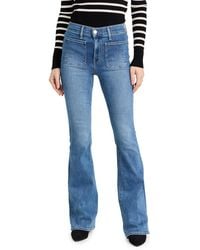 Veronica Beard - Beverly Skinny Flare Jeans With Patch - Lyst