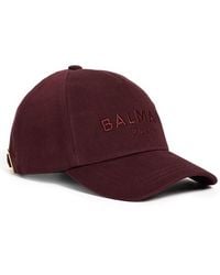 Balmain - Embroidered Logo Cotton Cap - Lyst