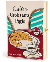 Olympia Le-Tan - Café And Croissants Book Clutch - Lyst